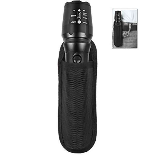 abcGoodefg Tactical Pouch 1 abcGoodefg Tactical Flashlight Holster for Duty Belt Long Clip-On Flashlight Holder Pouch Compact Torch Handheld LED Flashlight Carrier Case, Black 1 Pack