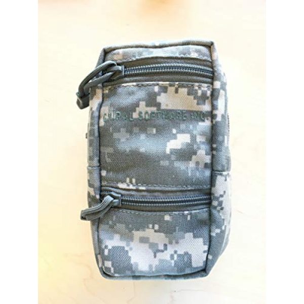 Chiral Software Tactical Pouch 1 Made in USA Chiral Compact Anti-Theft Utility Camo Waist Bag - ACU US Camouflage Fabric - Flame Resistant Materials Perfect for Outdoors, Travel, Tactical Sports, Hiking and Camping (7 Inches)