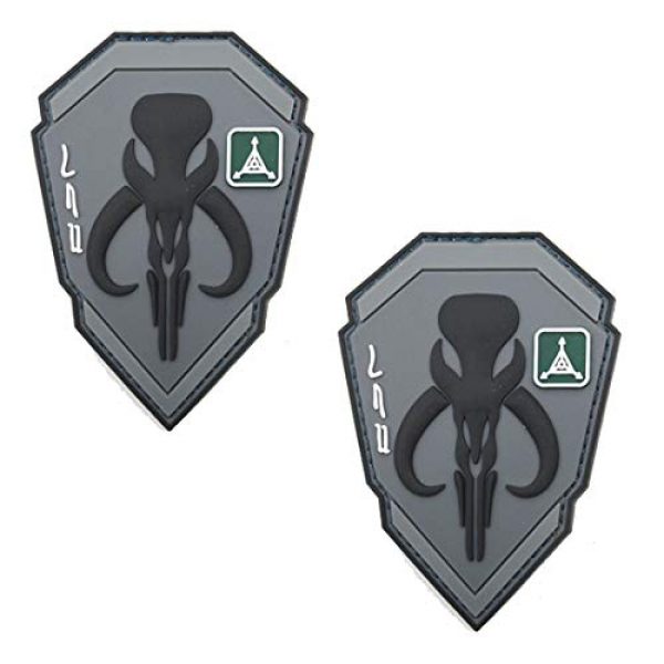 ODSP Airsoft Morale Patch 1 Mandalorian Bounty Hunter Boba Fett Morale Patch, 3D-PVC Rubber Patches 3.94 x 2.76 inch