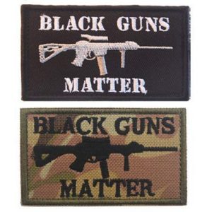 Tactical Embroidery Patch Airsoft Morale Patch 1 Black Guns Matter Tactical Embroidery Patch Hook & Loop Morale Patch Military Patch for Clothing Accessory Backpack Armband (2pcs)