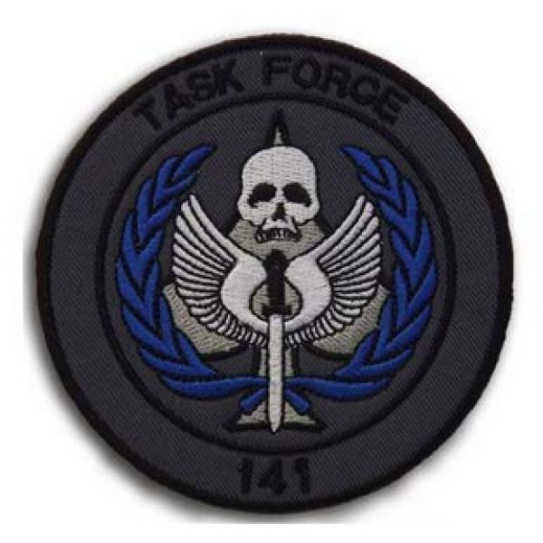 Tactical Embroidery Patch Airsoft Morale Patch 4 Call of Duty Task Force 141 Tactical Embroidery Patch Hook & Loop Morale Patch Military Patch for Clothing Accessory Backpack Armband (4pcs)
