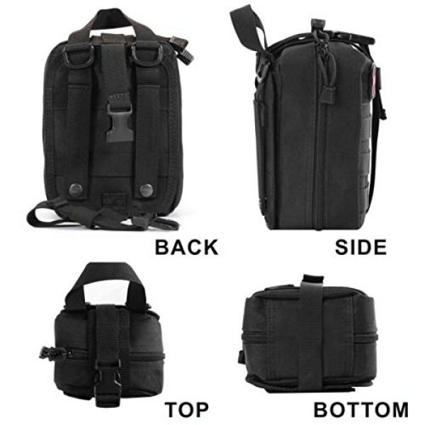 DOUN Tactical Pouch 2 DOUN First Aid Pouch, Rip-Away EMT Tactical MOLLE Medical First Aid IFAK Utility Bag