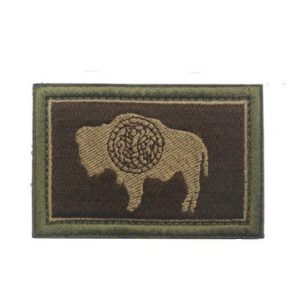 Tactical Embroidery Patch Airsoft Morale Patch 1 State Flag of Wyoming Embroidery Patch Military Tactical Morale Patch Badges Emblem Applique Hook Patches for Clothes Backpack Accessories