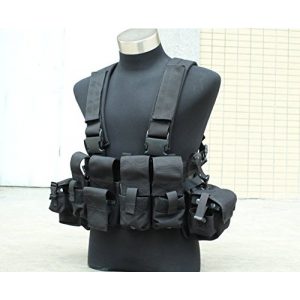 TMC Airsoft Tactical Vest 1 TMC Tactical Combat Army 961A Dark Chest Rig for Airsoft Paintball Mag Magazine