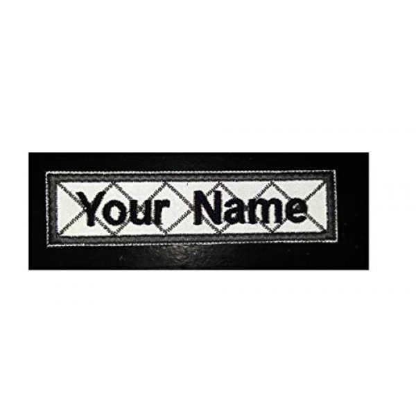 DREAM ARMY Airsoft Morale Patch 2 Reflective Gray Custom Name Text Biker Motorcycle Morale Patch Hook Backing 4x1 inch