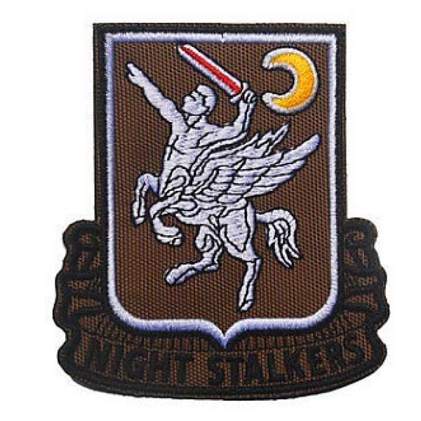 Embroidery Patch Airsoft Morale Patch 1 160th SOAR Night Stalkers Airborne Regiment Operation Military Hook Loop Tactics Morale Embroidered Patch (color2)