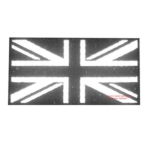 Tactical Freaky Airsoft Morale Patch 2 Big 3x5 Multicam Infrared IR UK Union Jack Flag IFF Tactical Morale Fastener Patch