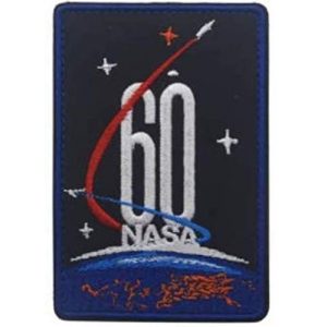 Tactical Embroidery Patch Airsoft Morale Patch 1 NASA 60TH Anniversary 1958-2018 Astronauts Tactical Embroidery Patch Hook & Loop Morale Patch Military Patch for Clothing Accessory Backpack Armband