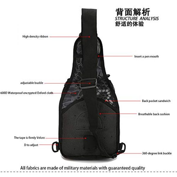 N&F Tactical Pouch 3 Tactical Pouches Gear, Tactical Sling Bag Military Rover Shoulder Sling Backpack Range Bag Everyday Carry Diaper Bag Pack Small, Fishing Backpack