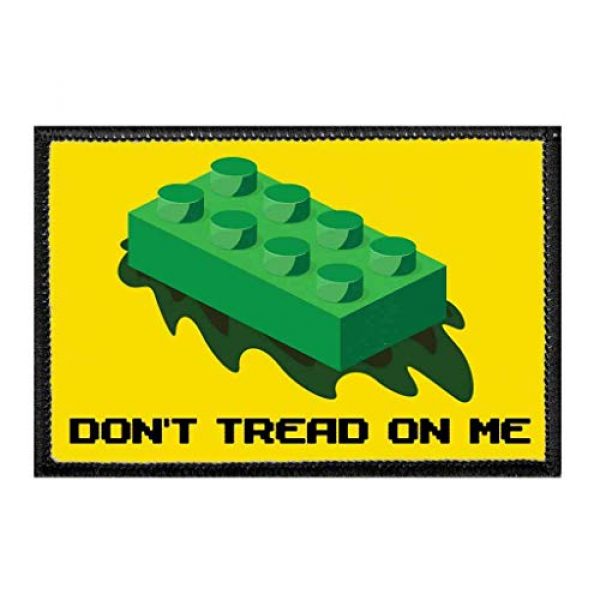 P PULLPATCH Airsoft Morale Patch 1 Don't Tread On Me - Toy Block Morale Patch | Hook and Loop Attach for Hats, Jeans, Vest, Coat | 2x3 in | by Pull Patch