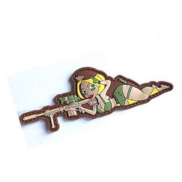 PVC PATCH Airsoft Morale Patch 3 WW 2 Sexy Special Ops Pin up Girl Military Hook Loop Tactics Morale PVC Patch (color2)