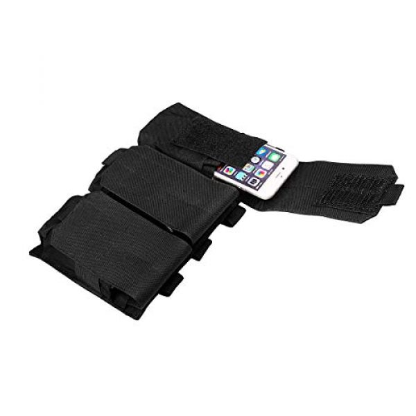 IronSeals Tactical Pouch 3 IronSeals AQ Tactical EDC Outdoor Fasteners Abjustable Three Pocket Gear Hook Molle Durable Pouch Holder for Flashlight & Accessories & Tool