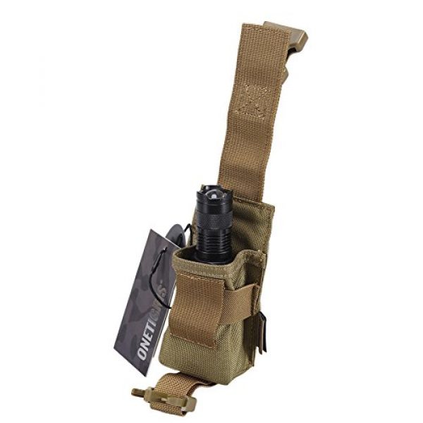 OneTigris Tactical Pouch 2 OneTigris MOLLE Flashlight Holster 1000D Cordura for Fenix FD40/TK16/TK22 NITECORE MH27/CR6/TM03