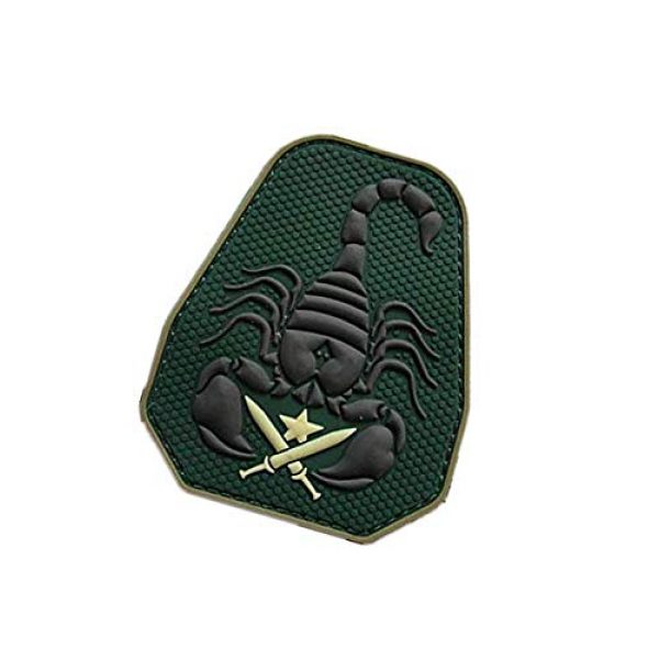 PVC PATCH Airsoft Morale Patch 3 Scorpion Unit Military Hook Loop Tactics Morale PVC Patch (color3)