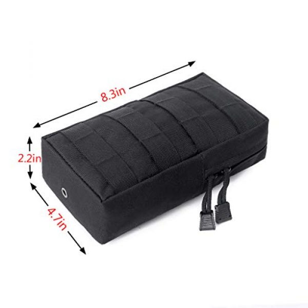 ASCOCO Tactical Pouch 3 ASCOCO Packs Tactical EDC Molle Pouch Tactical Waist Compact Organizer Gadget Gear Outdoor Pouch