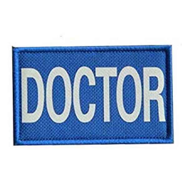 Embroidery Patch Airsoft Morale Patch 5 4 Pieces Doctor Infrared Reflective Military Hook Loop Tactics Morale Patch (color5)