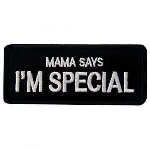 EmbTao Airsoft Morale Patch 1 Mama Says I'm Special Tactical Morale Emblem Embroidered Fastener Hook & Loop Patch