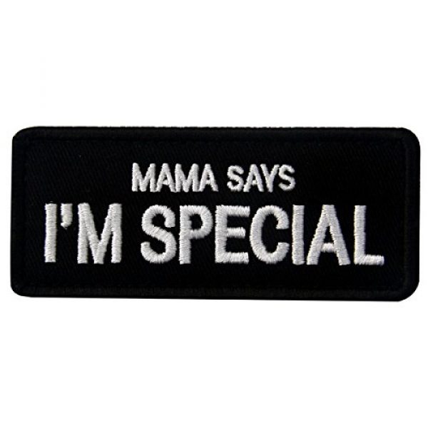 EmbTao Airsoft Morale Patch 1 Mama Says I'm Special Tactical Morale Emblem Embroidered Fastener Hook & Loop Patch