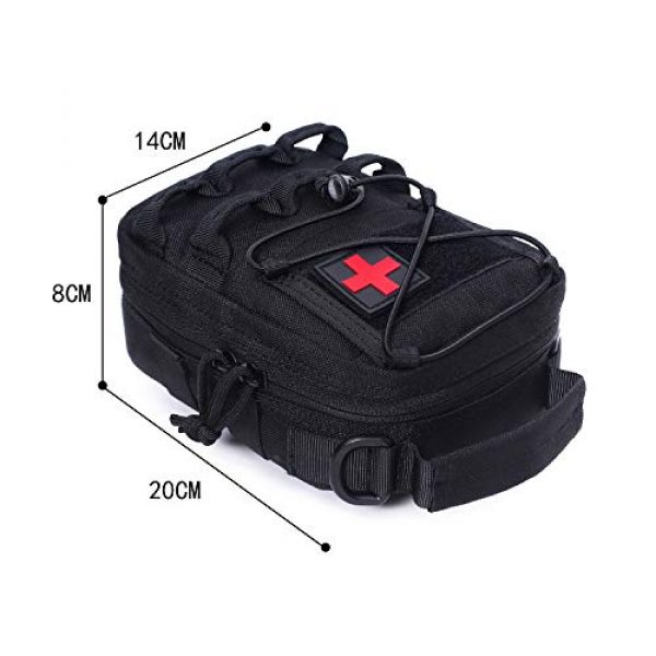 LIVANS Tactical Pouch 5 LIVANS Tactical Molle EMT Pouch, First Aid IFAK MOLLE Pouch Medical Utility Bag Medical Trauma Bag Emergency Pouches for Travel, Car, Camping Include Red-Cross Patch