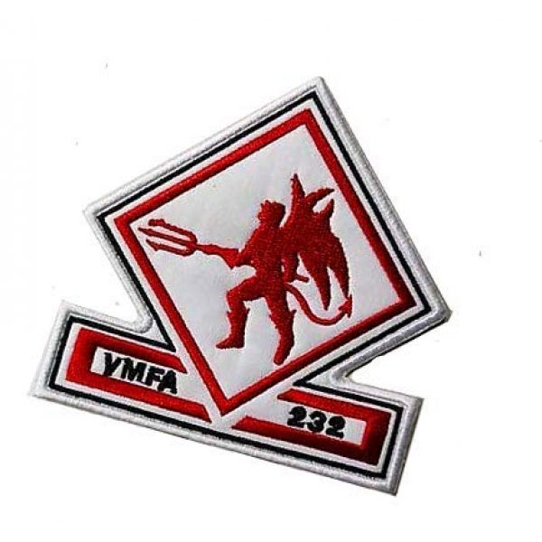 Embroidery Patch Airsoft Morale Patch 3 US VMFA-232 Red Devils Attack Squadron Military Hook Loop Tactics Morale Embroidered Patch
