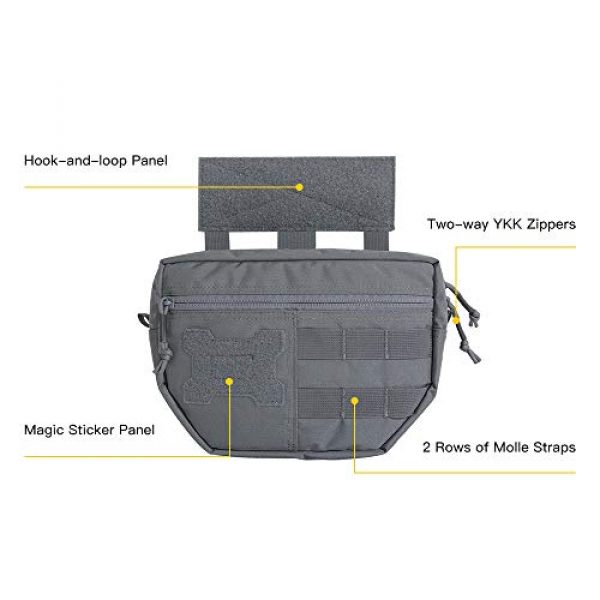 EXCELLENT ELITE SPANKER Tactical Pouch 3 EXCELLENT ELITE SPANKER Tactical Drop Dump Pouch Molle Tool Pouch with Hook & Loop Carrying Kit Bag for Tactical Vest Chest Rig