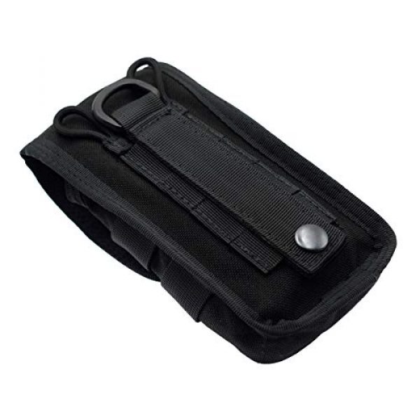 Riyiter Tactical Pouch 6 Riyiter Universal Multifunction Cell Phone Holster Pouch Tactical Smartphone Pouches EDC Case Molle Gadget Bag Case with Belt Loop Hook Cover Case Double-Layer Nylon Coin Purse Black