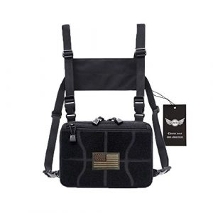 AegisTac Tactical Pouch 1 AegisTac Tactical Chest Rig Bag Recon Kit Bags Combat Chest Pack Radio Chest Harness Molle Vest Bags Front Pouch Tool Pouch EDC Carry Pouch
