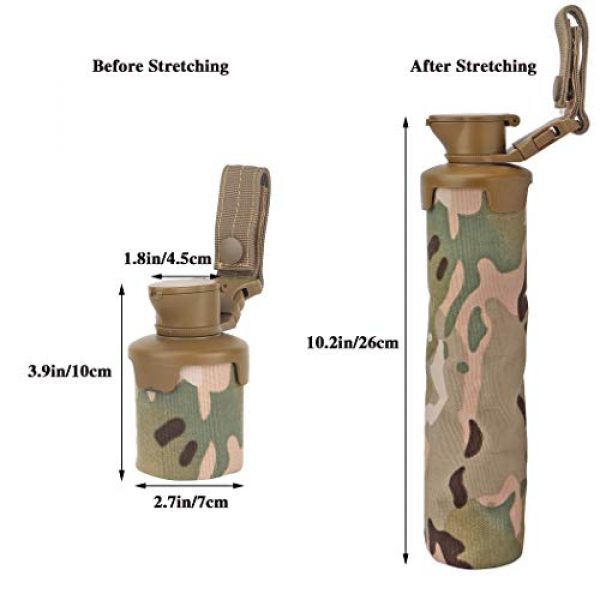 Aoutacc Tactical Pouch 6 Aoutacc Tactical Molle BBS Storage Pouch, Foldable Airsoft Belt Pouch Bag Case for Hunting Slingshot Balls Pellets Airsoft BBS Bag