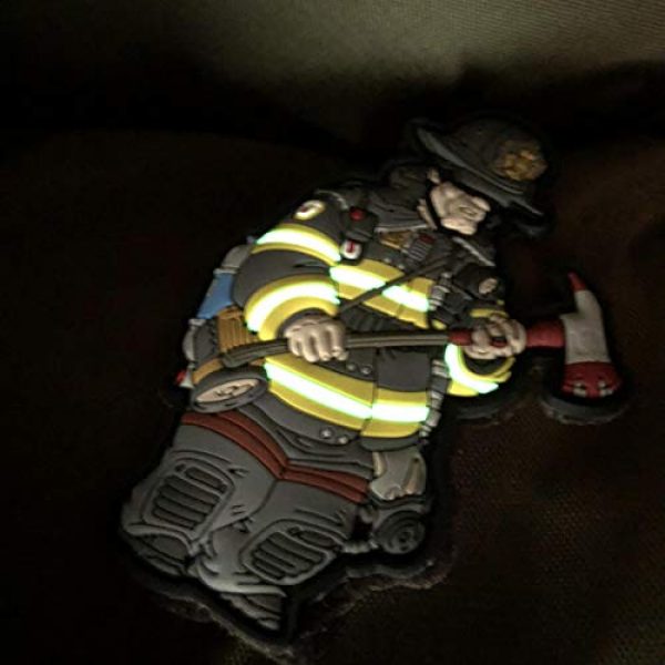 TACOPSGEAR Airsoft Morale Patch 3 TACOPSGEAR EMS Rescue Firefighter - GITD Fireman Fire Department