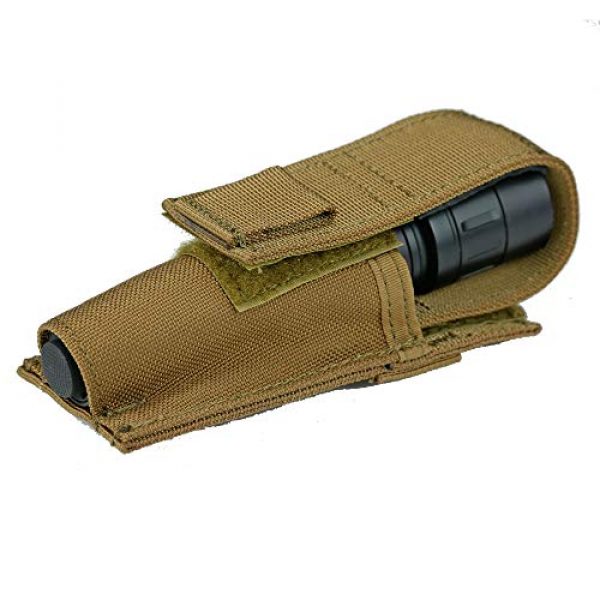 Sert Tactical Pouch 3 Sert MOLLE Flashlight Pouch, Tactical Flashlight Holster, Adjustable Flap Cover
