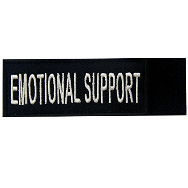 EmbTao Airsoft Morale Patch 5 Emotional Support Service Animal Vests/Harnesses Emblem Embroidered Fastener Hook & Loop Patch, 4 X 1.5 Inch