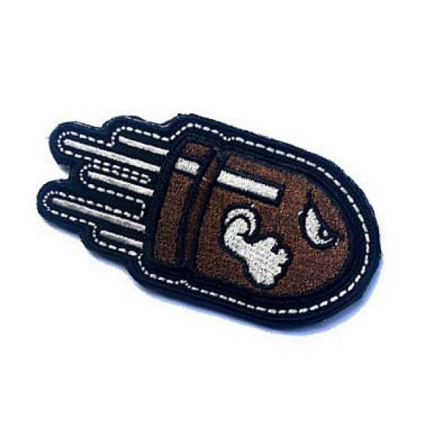Embroidery Patch Airsoft Morale Patch 3 Angry Flying Bullet Military Hook Loop Tactics Morale Embroidered Patch