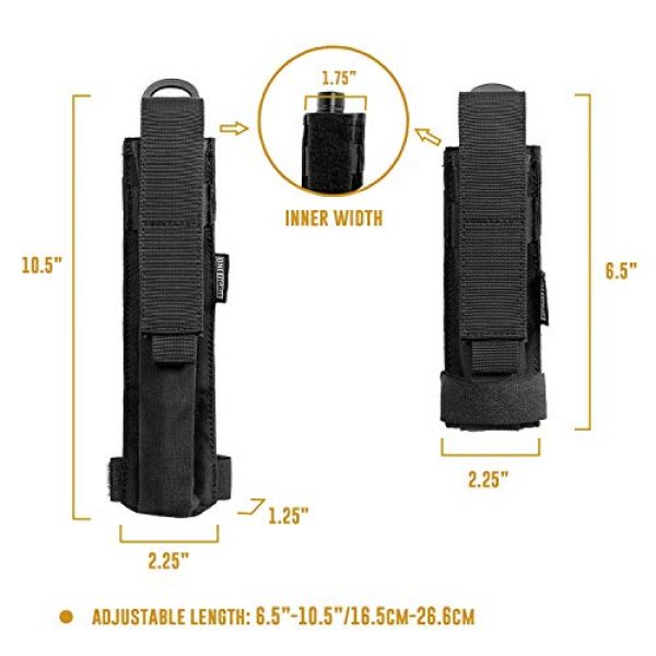 OneTigris Tactical Pouch 5 OneTigris X-Sheath Multiuse Tool Pouch Holster with Adjustable Capacity for Holding Flashlight, Folding Knife, Baton, Hammer