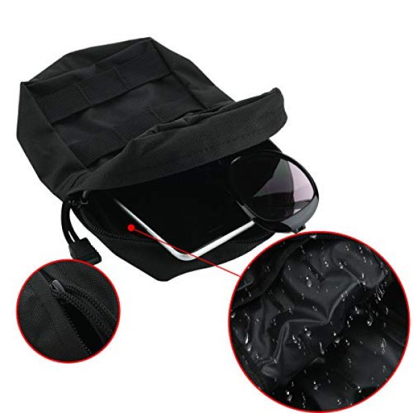 CM Tactical Pouch 3 CM Black Color Waterproof Tactical Compact Pouch Bag Organizer Molle Pouch Bag Utility EDC Pouch Bag for Outdoor Camping Hiking