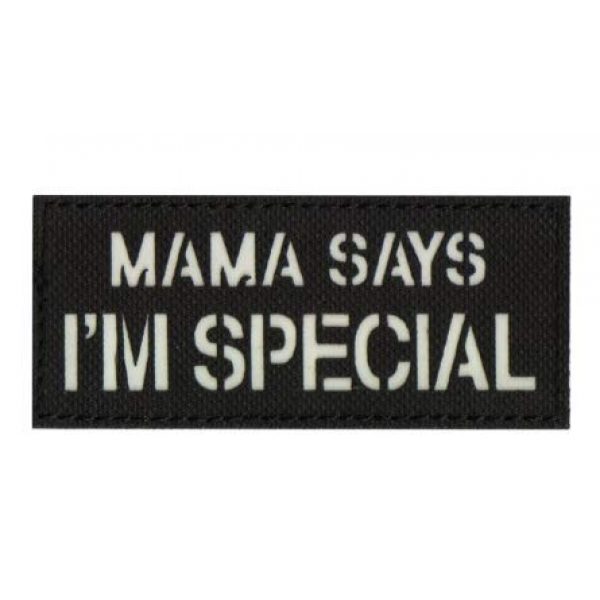 Tactical Embroidery Patch Airsoft Morale Patch 1 Mama Says I'm Special Infrared Reflective IR Patch Military Tactical Morale Patch Badges Emblem Applique Hook Patches for Clothes Backpack Accessories