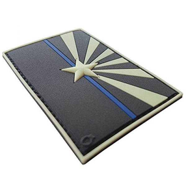 LEGEEON Airsoft Morale Patch 4 LEGEEON Glow Dark Arizona State Flag Thin Blue Line Morale USA PVC Rubber Touch Fastener Patch