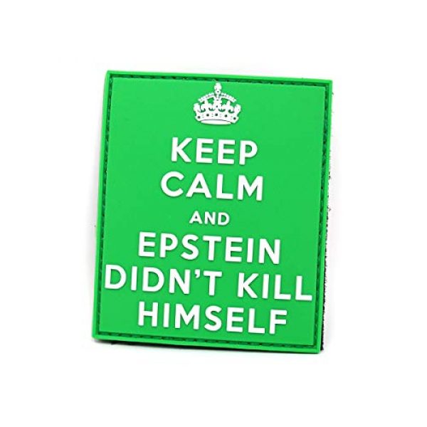 Stinking Patch Co. Airsoft Morale Patch 1 Keep Calm and Epstein Didn't Kill Himself PVC Rubber Tactical Patch | Funny Morale Patch
