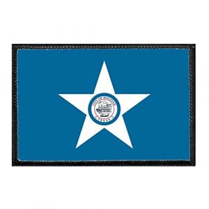 P PULLPATCH Airsoft Morale Patch 1 Houston City Flag - Color Morale Patch | Hook and Loop Attach for Hats, Jeans, Vest, Coat | 2x3 in | by Pull Patch