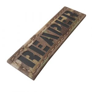 Tactical Freaky Airsoft Morale Patch 1 Reaper 1x3.5 Multicam Infrared Name Tape Tab IFF Morale Fastener Patch