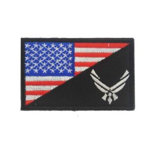 Tactical Embroidery Patch Airsoft Morale Patch 1 USA Flag with Air Force Embroidery Patch Military Tactical Morale Patch Badges Emblem Applique Hook Patches for Clothes Backpack Accessories