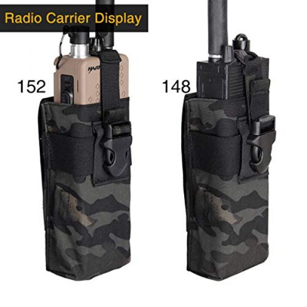 IDOGEAR Tactical Pouch 3 IDOGEAR Tactical Radio Pouch for PRC148/152 Radio Holster Military Interphone Storage MOLLE Pouch Airsoft Hunting 500D Nylon