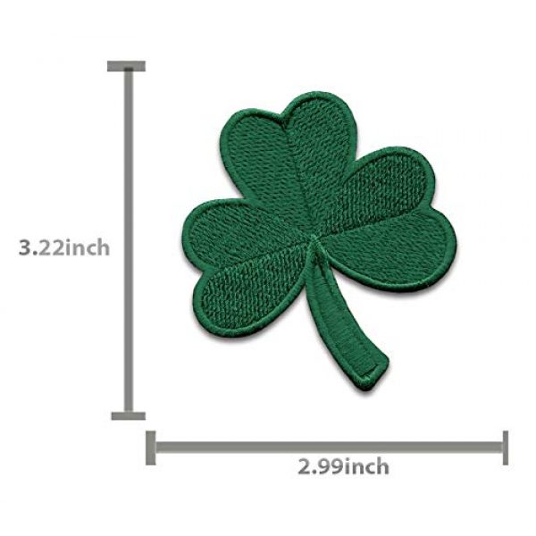 Straveg Airsoft Morale Patch 2 Iron On Patches -Green Irish Clover Patch 1pcs Iron On Ireland Patch Lucky Shamrock Embroidered Applique S-83