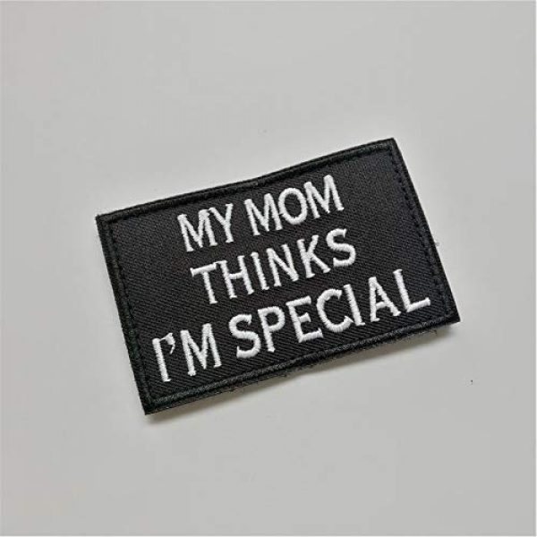 SOUTHYU Airsoft Morale Patch 7 SOUTHYU 2 Pieces My Mom Thinks I'm Special Tactical Morale Patches Badge Embroidered Appliques, Fastener Hook & Loop Emblem