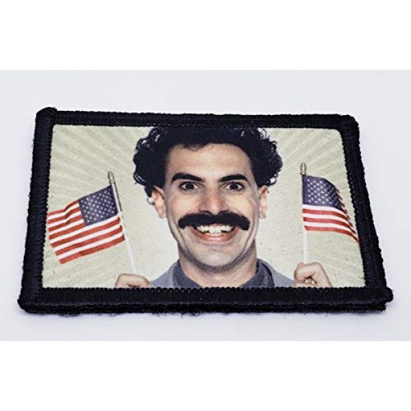 RedheadedTshirts Airsoft Morale Patch 1 Borat Morale Patch Made in The USA! 2x3" Hook and Loop Funny