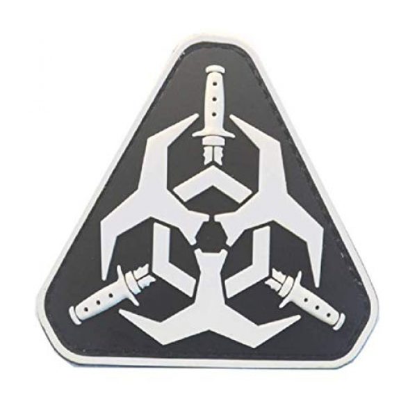 Tactical PVC Patch Airsoft Morale Patch 1 Resident Evil Zombie Outbreak Bio Hazard PVC Military Tactical Morale Patch Badges Emblem Applique Hook Patches for Clothes Backpack Accessories