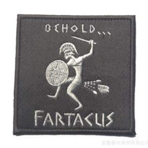 Tactical Embroidery Patch Airsoft Morale Patch 1 Behold Fartacus Spartan Tactical Embroidery Patch Hook & Loop Morale Patch Military Patch for Clothing Accessory Backpack Armband
