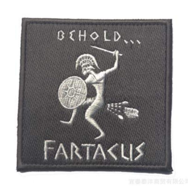 Tactical Embroidery Patch Airsoft Morale Patch 1 Behold Fartacus Spartan Tactical Embroidery Patch Hook & Loop Morale Patch Military Patch for Clothing Accessory Backpack Armband