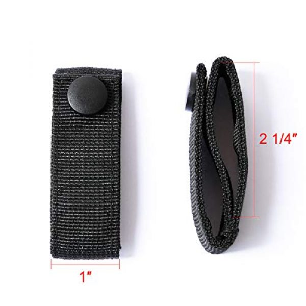Aolamegs Tactical Pouch 3 Aolamegs (2 Pack Nylon Handcuff Strap Holder,Handcuff Case,Single Snap,Slide-On fits 2 1/4" in Belts,Black,