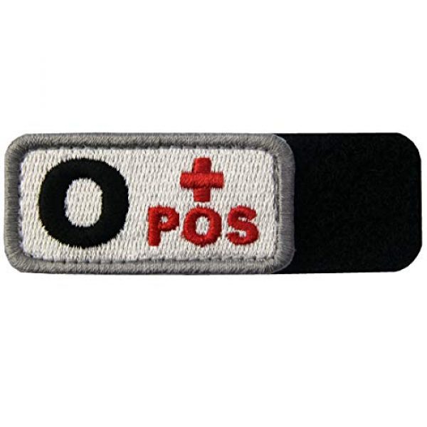 EmbTao Airsoft Morale Patch 3 EmbTao Type O Positive Tactical Blood Type Fastener Hook&Loop Patch - Black & Red - 2"x1"