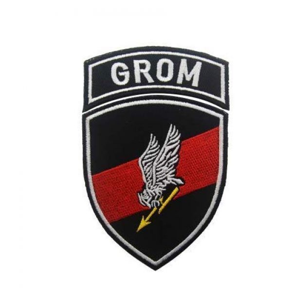 Tactical Embroidery Patch Airsoft Morale Patch 1 Polish Special Forces GROM TF-49 Shield + GROM Tab Embroidery Patch Military Tactical Morale Patch Badges Emblem Applique Hook Patches for Clothes Backpack Accessories
